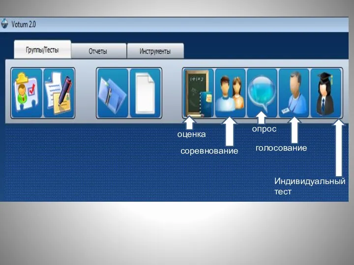 оценка соревнование опрос голосование Индивидуальный тест