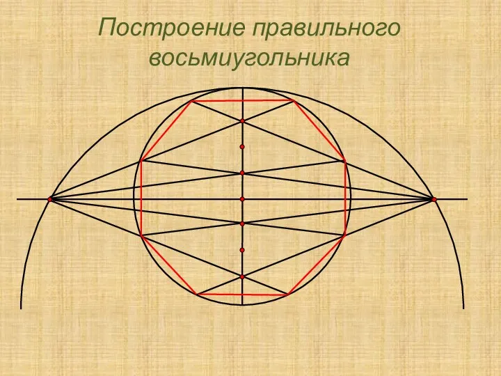 Построение правильного восьмиугольника