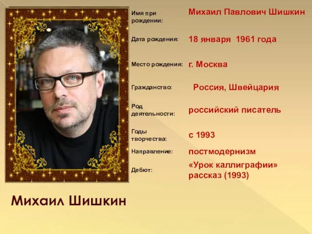Михаил Шишкин