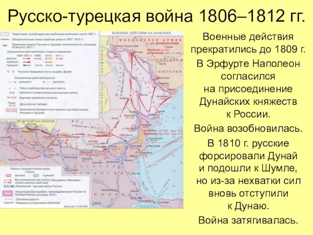 Русско-турецкая война 1806–1812 гг. Военные действия прекратились до 1809 г.