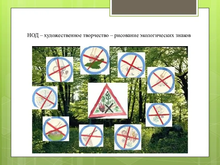 НОД – художественное творчество – рисование экологических знаков