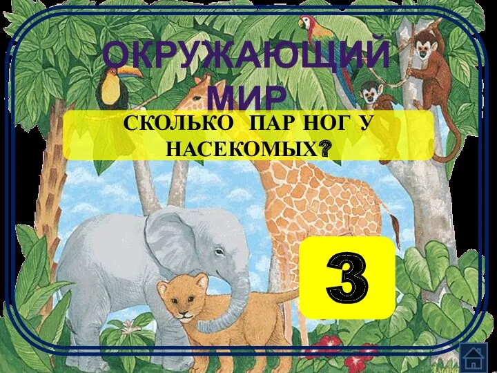 ОКРУЖАЮЩИЙ МИР СКОЛЬКО ПАР НОГ У НАСЕКОМЫХ? 3