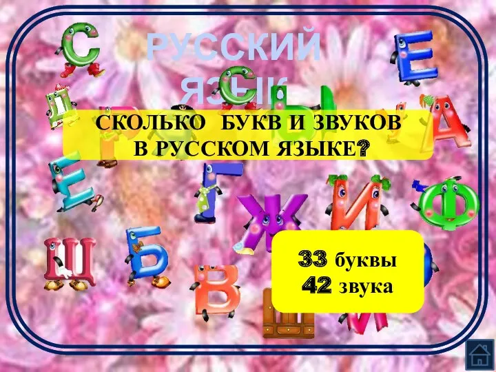 СКОЛЬКО БУКВ И ЗВУКОВ В РУССКОМ ЯЗЫКЕ? 33 буквы 42 звука