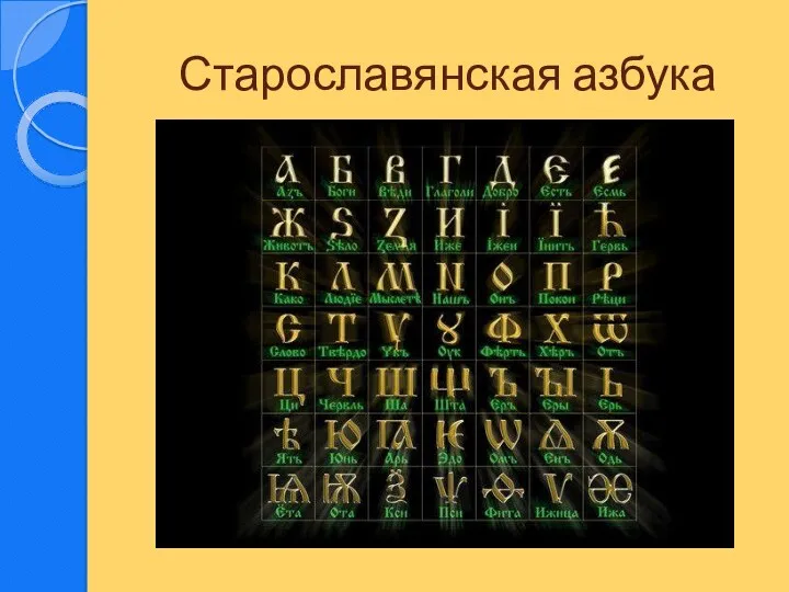 Старославянская азбука