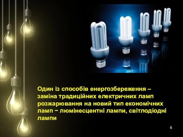 Один із способів енергозбереження – заміна традиційних електричних ламп розжарювання