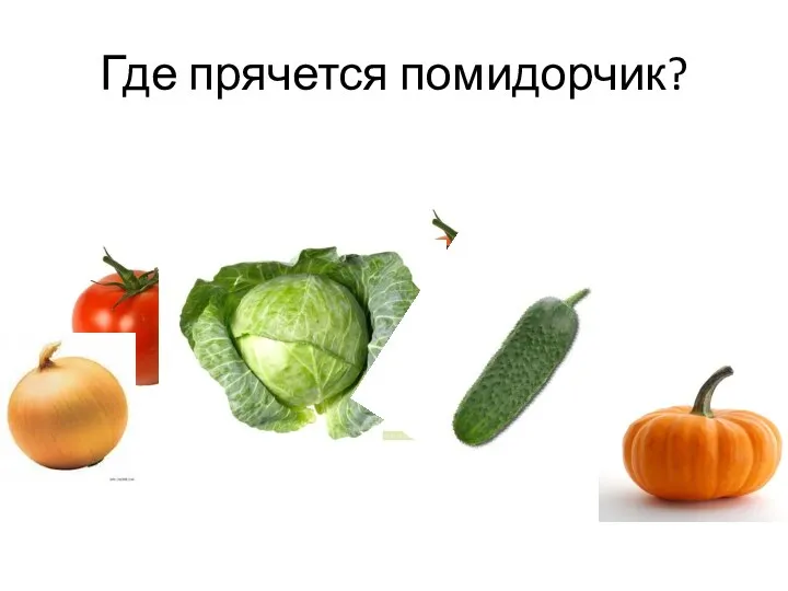 Где прячется помидорчик?