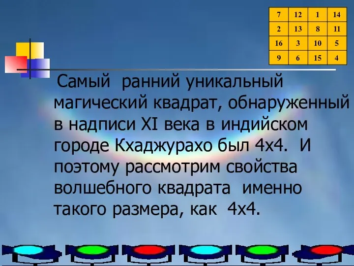 Самый ранний уникальный магический квадрат, обнаруженный в надписи XI века