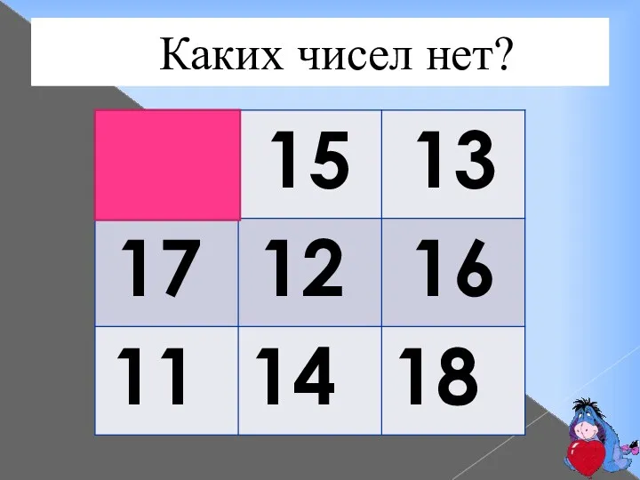 Каких чисел нет?