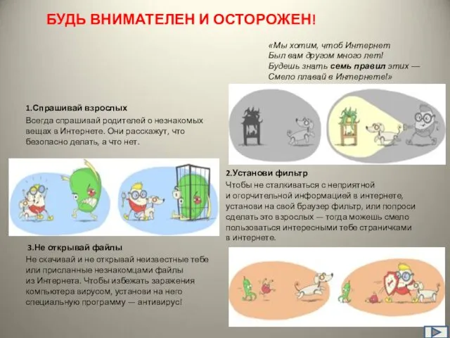 БУДЬ ВНИМАТЕЛЕН И ОСТОРОЖЕН! «Мы хотим, чтоб Интернет Был вам