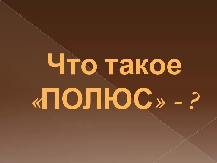 Что такое «ПОЛЮС» - ?