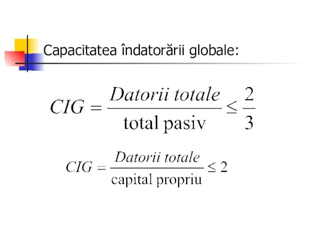 Capacitatea îndatorării globale: