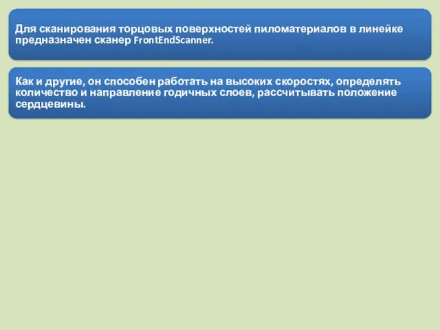 Для сканирования торцовых поверхностей пиломатериалов в линейке предназначен сканер FrontEndScanner.