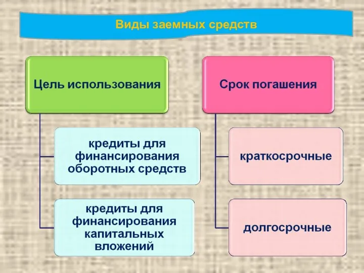 Виды заемных средств