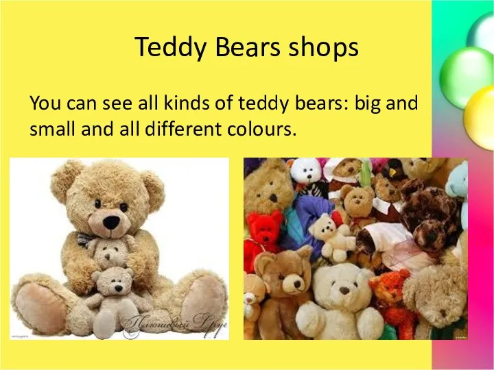 Teddy Bears shops You can see all kinds of teddy