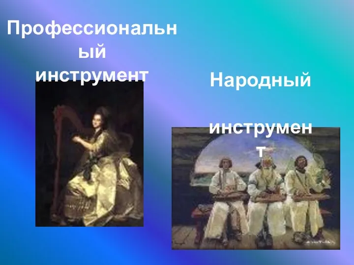 Народный инструмент Профессиональный инструмент