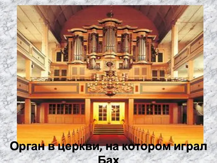 Орган в церкви, на котором играл Бах