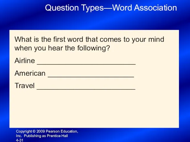 Copyright © 2009 Pearson Education, Inc. Publishing as Prentice Hall