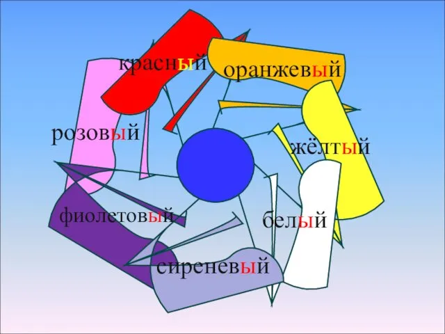 красный оранжевый жёлтый белый сиреневый фиолетовый розовый