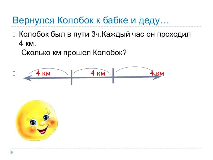 Вернулся Колобок к бабке и деду… Колобок был в пути