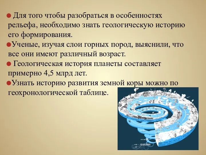 Для того чтобы разобраться в особенностях рельефа, необходимо знать геологическую