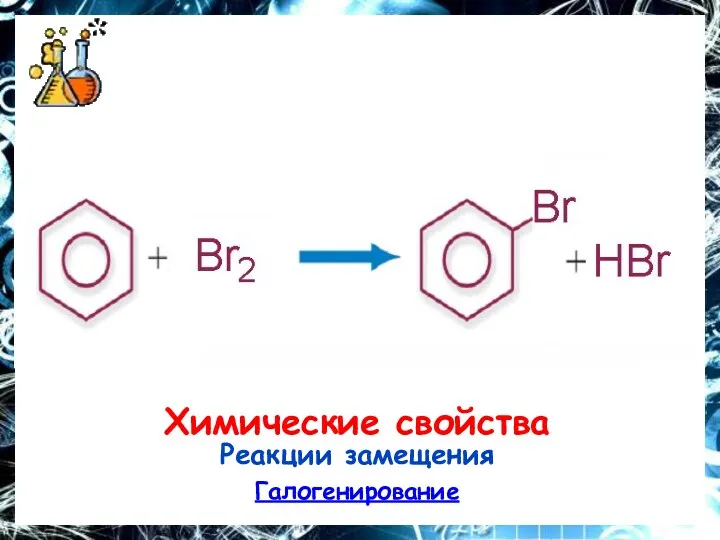 Химические свойства Реакции замещения Галогенирование