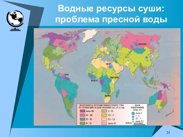 Водные ресурсы суши: проблема пресной воды