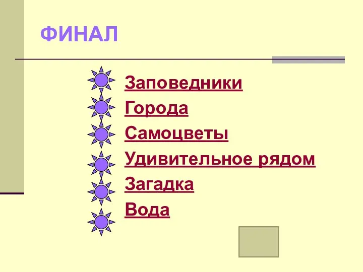 Заповедники Города Самоцветы Удивительное рядом Загадка Вода ФИНАЛ