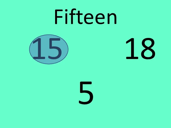 Fifteen 15 18 5