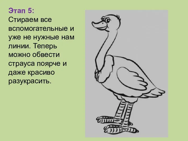 Этап 5: Стираем все вспомогательные и уже не нужные нам линии. Теперь можно