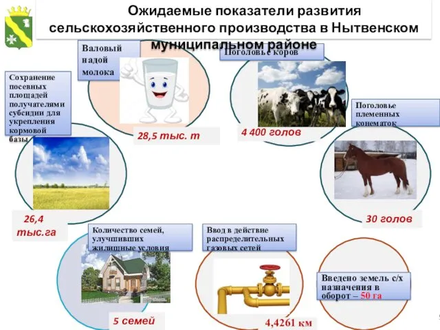 Поголовье племенных конематок Сохранение посевных площадей получателями субсидии для укрепления