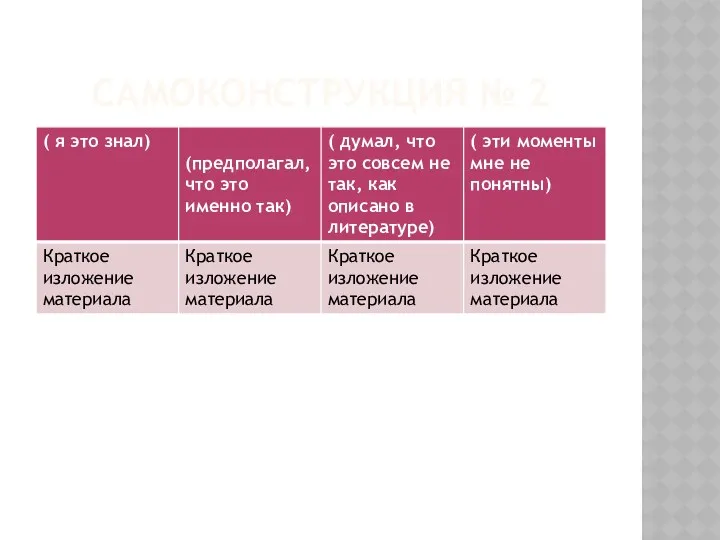 Самоконструкция № 2