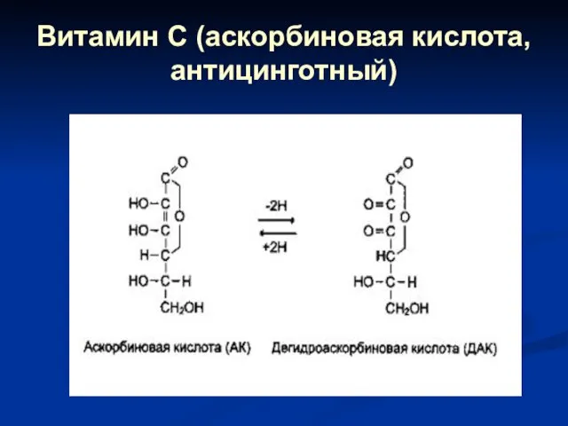 Витамин С (аскорбиновая кислота, антицинготный)