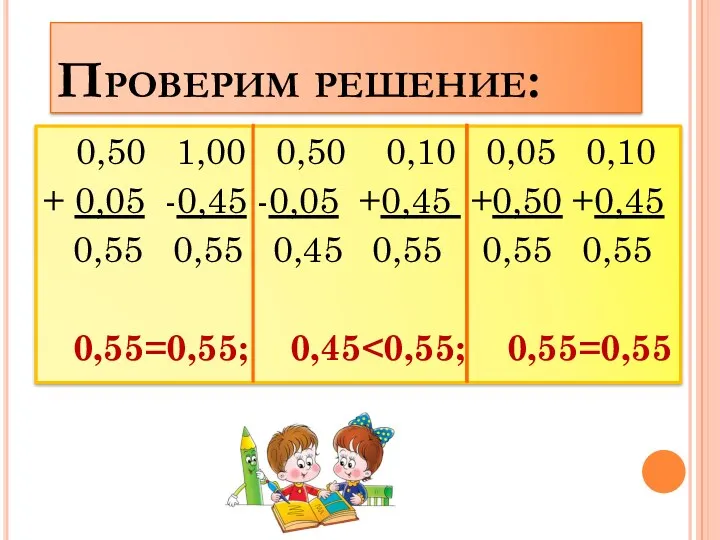 0,50 1,00 0,50 0,10 0,05 0,10 + 0,05 -0,45 -0,05 +0,45 +0,50 +0,45