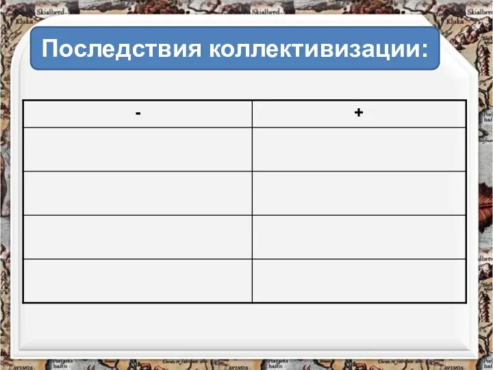 Последствия коллективизации: