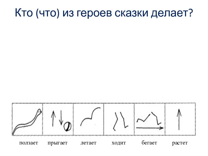 Кто (что) из героев сказки делает?