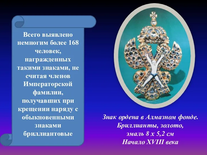 Всего выявлено немногим более 168 человек, награжденных такими знаками, не