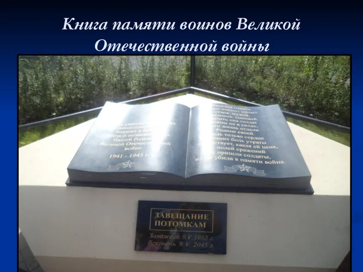 Книга памяти воинов Великой Отечественной войны