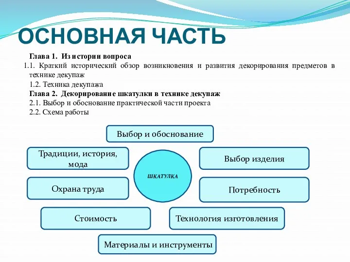 ОСНОВНАЯ ЧАСТЬ Глава 1. Из истории вопроса 1. Краткий исторический