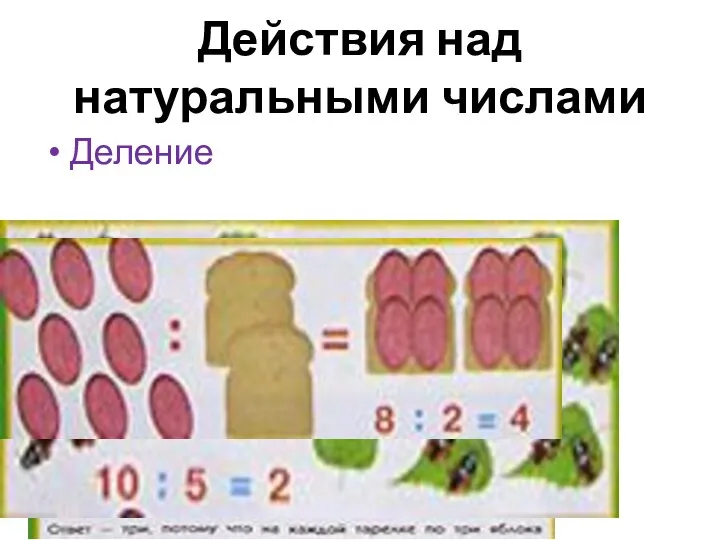 Действия над натуральными числами Деление