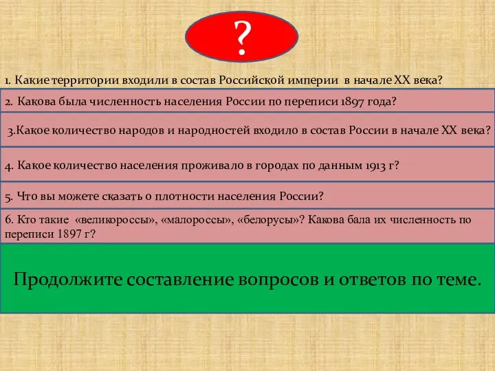 В начале XX в. закончилось территориальное оформление Российской империи. В