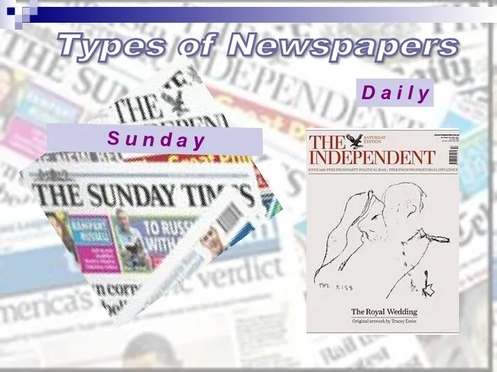 Types of Newspapers D a i l y