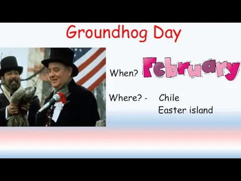 Groundhog Day When? Where? - Chile Easter island