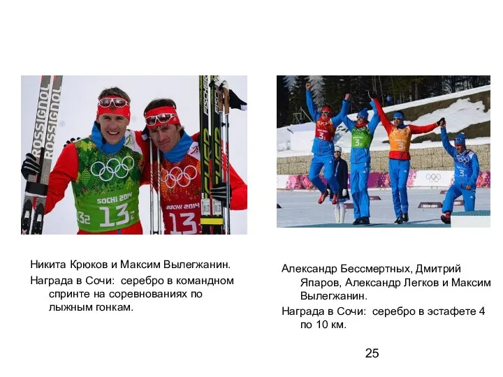 Никита Крюков и Максим Вылегжанин. Награда в Сочи: серебро в