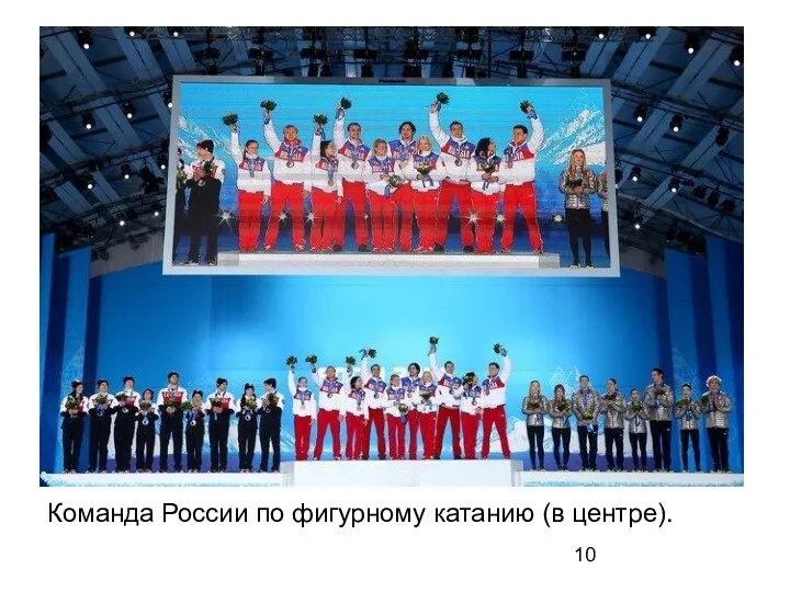 Команда России по фигурному катанию (в центре).