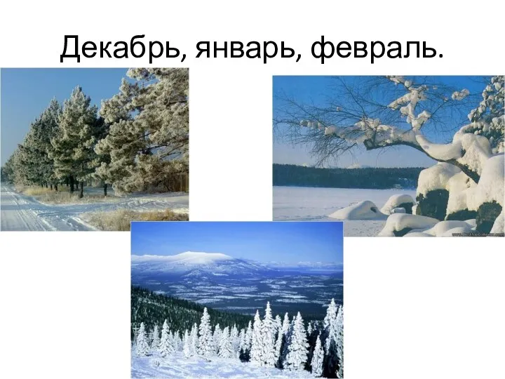 Декабрь, январь, февраль.