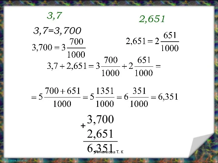 2,651 3,7 3,7=3,700 Ягненкова Т. К