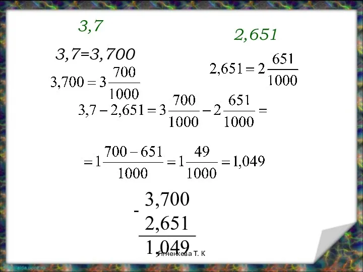 2,651 3,7 3,7=3,700 Ягненкова Т. К