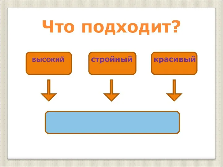 Что подходит? ВЫСОКИЙ стройный красивый