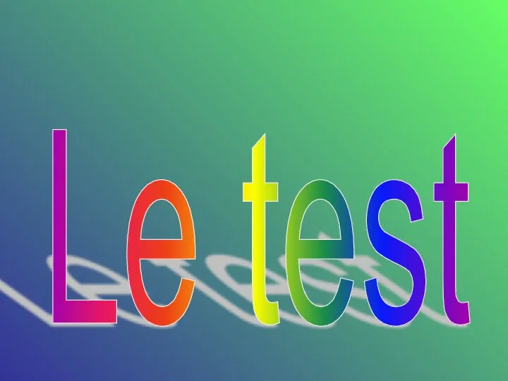 Le test