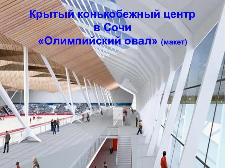 Крытый конькобежный центр в Сочи «Олимпийский овал» (макет)